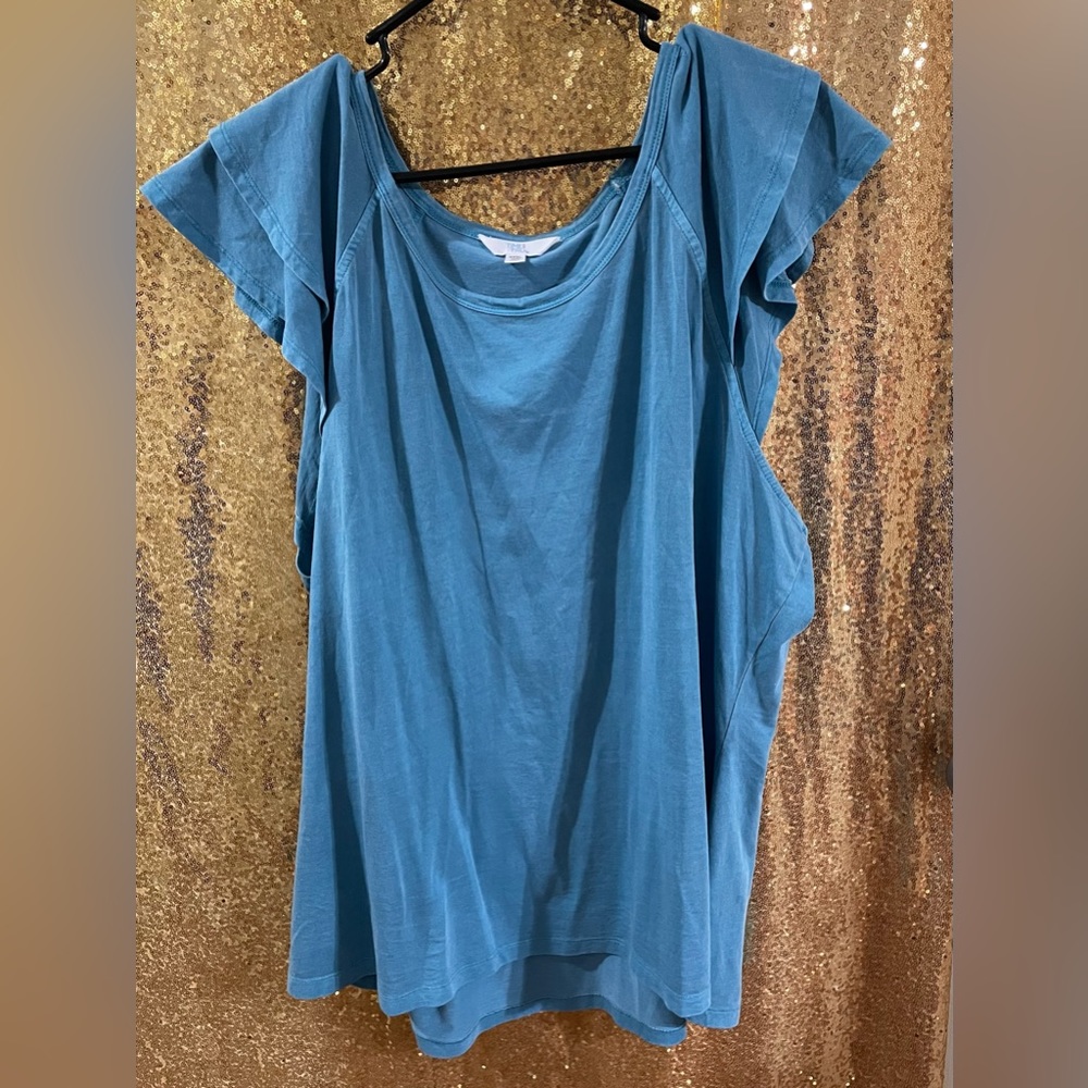 Time & True Turquoise Shirt